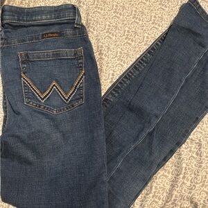 Wrangler Women's Classic Blue Straight Leg Jeans Riding